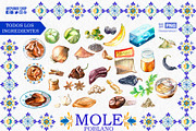 Mole Poblano, mexican food, a Food Illustration by CpandoShop (Thumbnail 2 of 4)