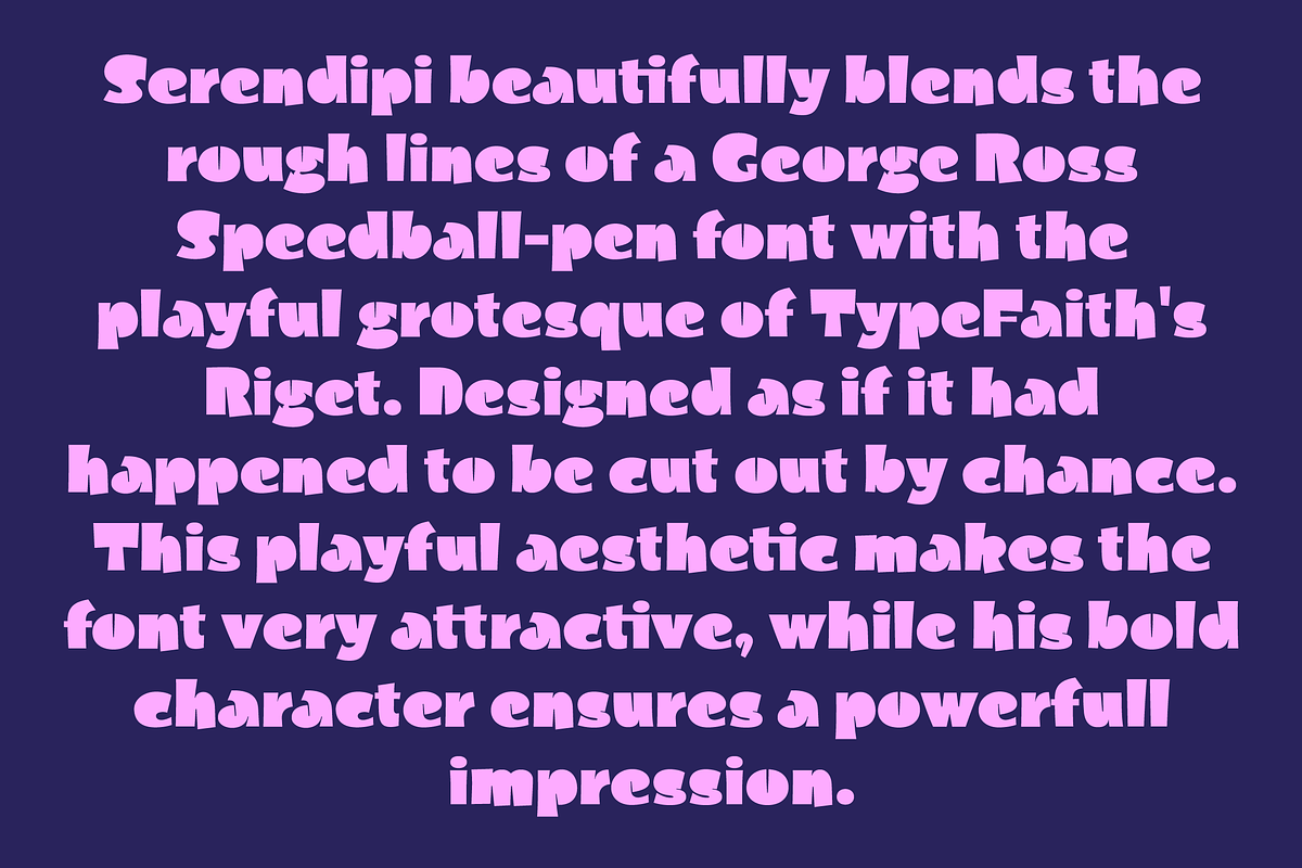 Serendipi - Heavy Headliner, a Sans Serif Font by TypeFaith Fonts (Photo 12 of 13)