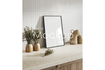 Frame mockup in home interior, a Marketing Template by Artjafara
