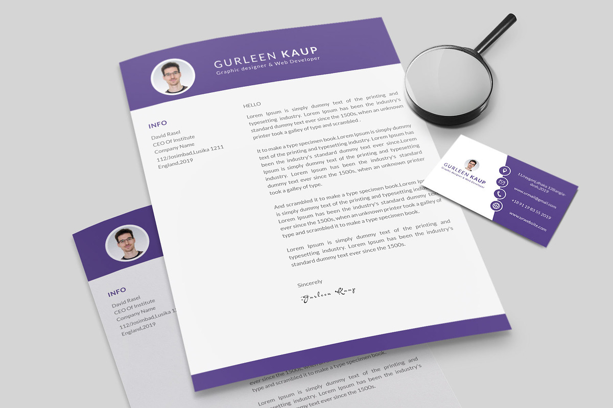 Resume Template and Cover Letter, a Resume Template by designvillage (Photo 2 of 13)