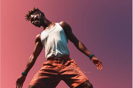 Young Gen Z dancer, man dancing in, a Person Photo by Lermont51