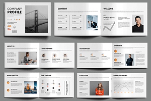 Company Profile Layout, a Brochure Template by MightyDesign