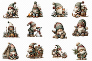 Winter Gnome Clipart, an Illustration by cherrydesign (Thumbnail 2 of 3)