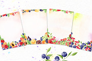 Watercolor fruit set, a Food Illustration by Elegantia (Thumbnail 6 of 7)