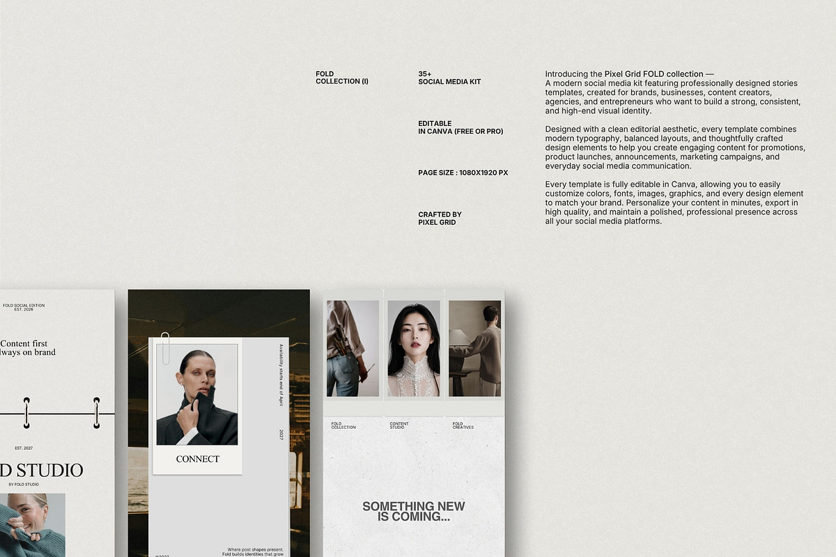 FOLD | Instagram Template (I), a Social Media Template by Pixel Grid (Photo 5 of 10)