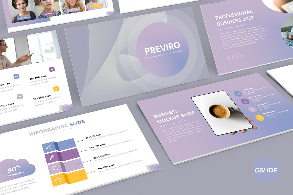 Previro - Google Slide Template, a Presentation Template by AQR Studio