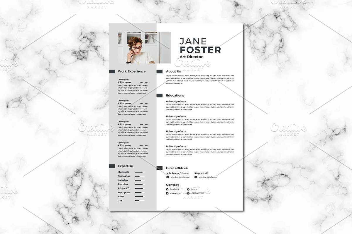 Minimalist Resume, a Resume Template by Artiveko
