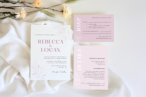 Blush Wedding Invitation Template