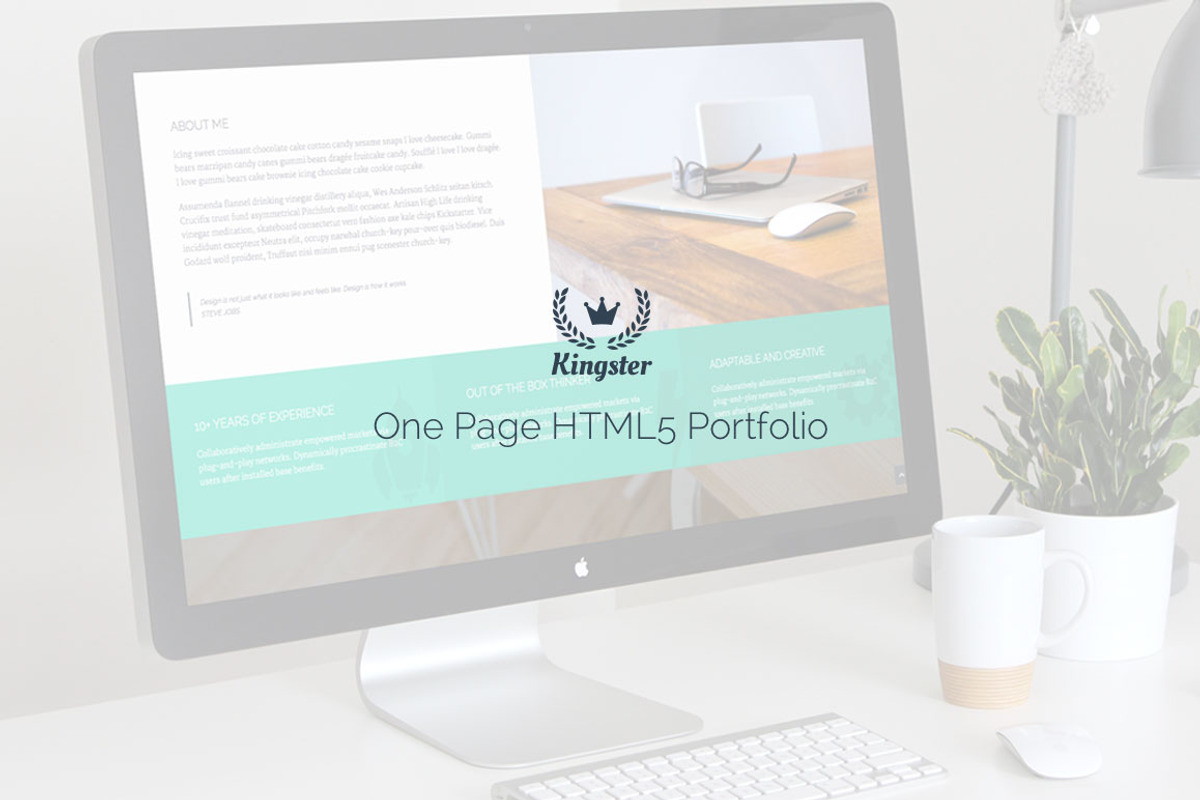 Kingster - One Page HTML5 Portfolio, a HTML Template by Pixelosaur (Photo 4 of 4)