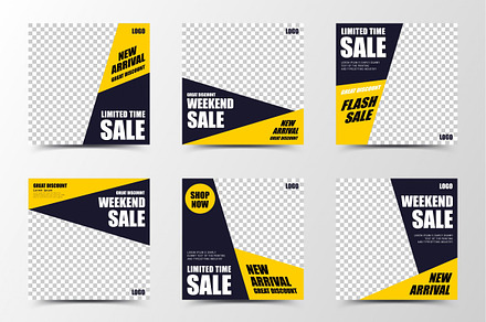 Post template in yellow and black, a Brochure Template by TotallypicRF
