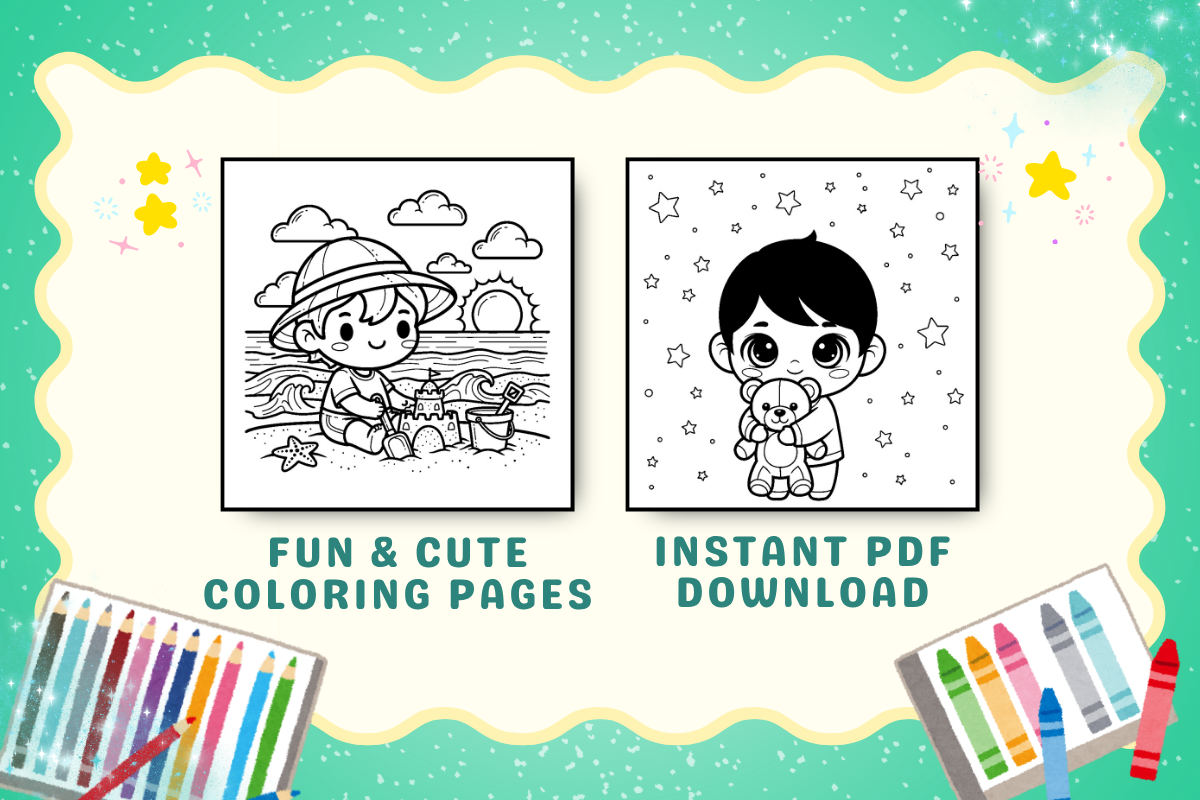 Chibi Printable Coloring Pages, a Person Illustration by ikarifq shop (Photo 5 of 7)