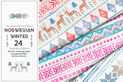 Norwegian Winter - Seamless Patterns, a Pattern Graphic by Lumitar (Thumbnail 2 of 5)