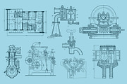 Vintage Blueprints Collection, an Object Graphic by Graphic Goods (Thumbnail 11 of 12)