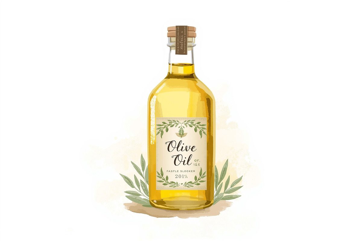 Olive Oil Watercolor Clipart Bundle, an Illustration by BIPLOB EXPERT (Photo 10 of 13)