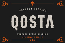 Qosta – Vintage Retro Display Font