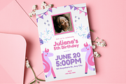 Unicorn Birthday Invitations, a Templates & Theme by TemplateCastleStore (Thumbnail 5 of 9)
