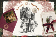 Merry Christmas! Vintage winter set, a Seasonal Illustration by Pamyatka Shop (Thumbnail 1 of 20)