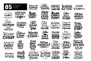 Coffee lettering &clipart collection, a Decorative Illustration by Lana Sham (Thumbnail 6 of 15)