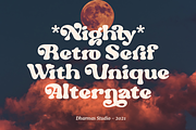 Nighty - Vintage Serif Typeface, a Serif Font by Dharmas Foundry (Thumbnail 8 of 15)