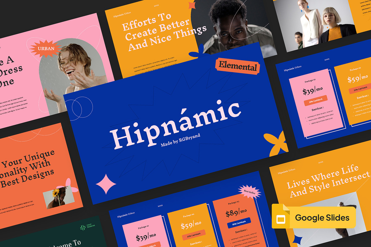 HIPNAMIC - Google Slides Template, a Presentation Template by rgbryand (Photo 1 of 9)