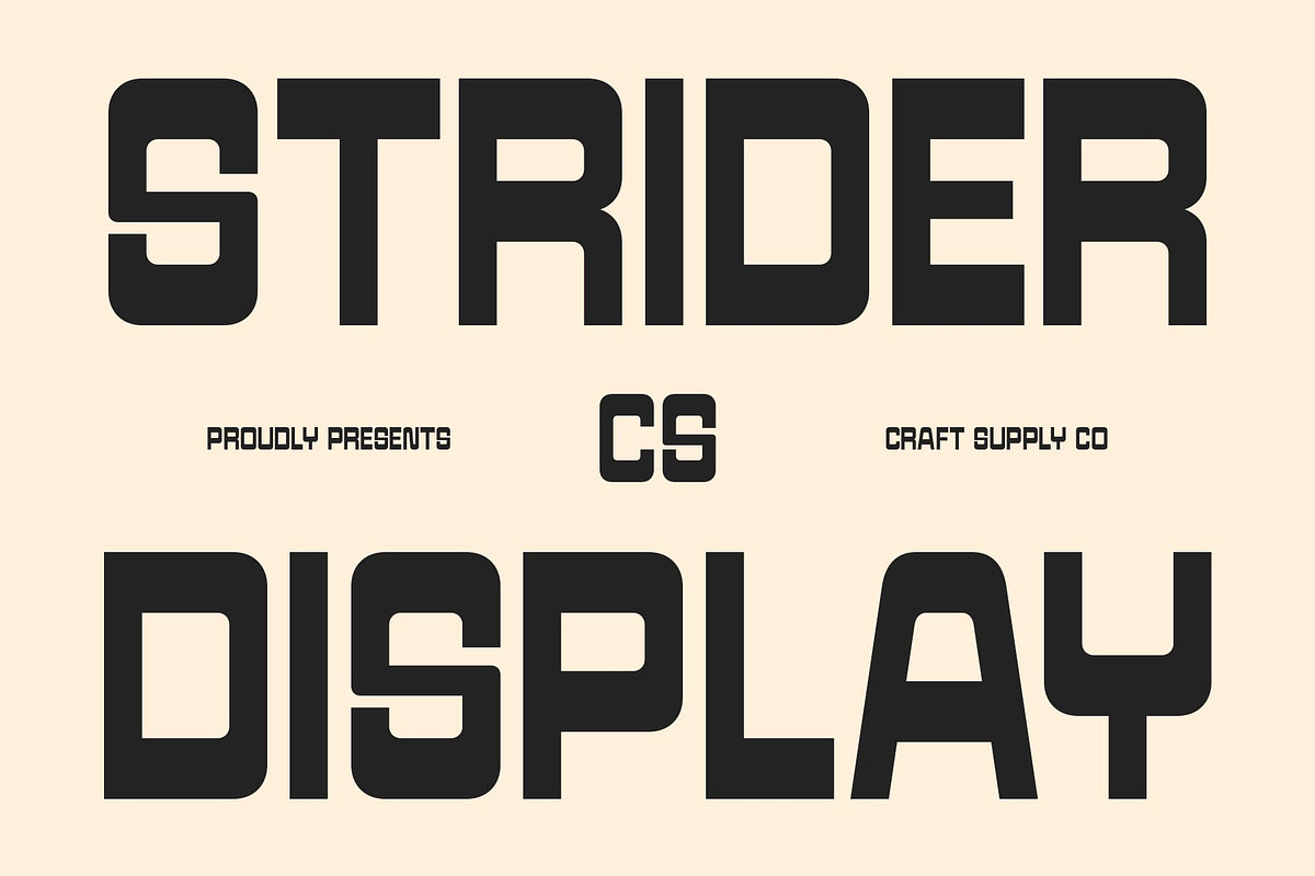 CS Strider – Reverse Contrast Font, a Sans Serif Font by Craft Supply Co. (Photo 1 of 8)