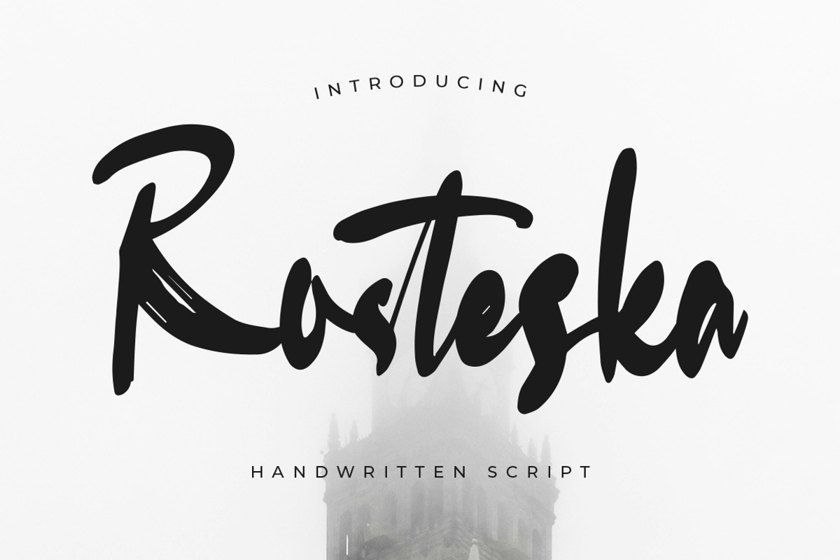 Rosteska, a Handwritten Font by Megatype (Photo 1 of 8)
