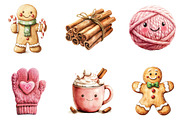Hot Cocoa and Gingerbread Cliaprt, a Seasonal Illustration by Designking (Thumbnail 5 of 5)