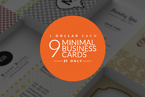 9 Simple Minimal Business Cards