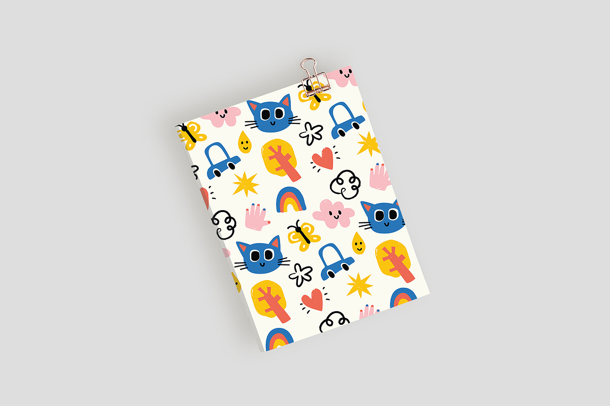 Kid's cute drawings patterns, a Decorative Illustration by OlgaBoncheva (Photo 6 of 7)