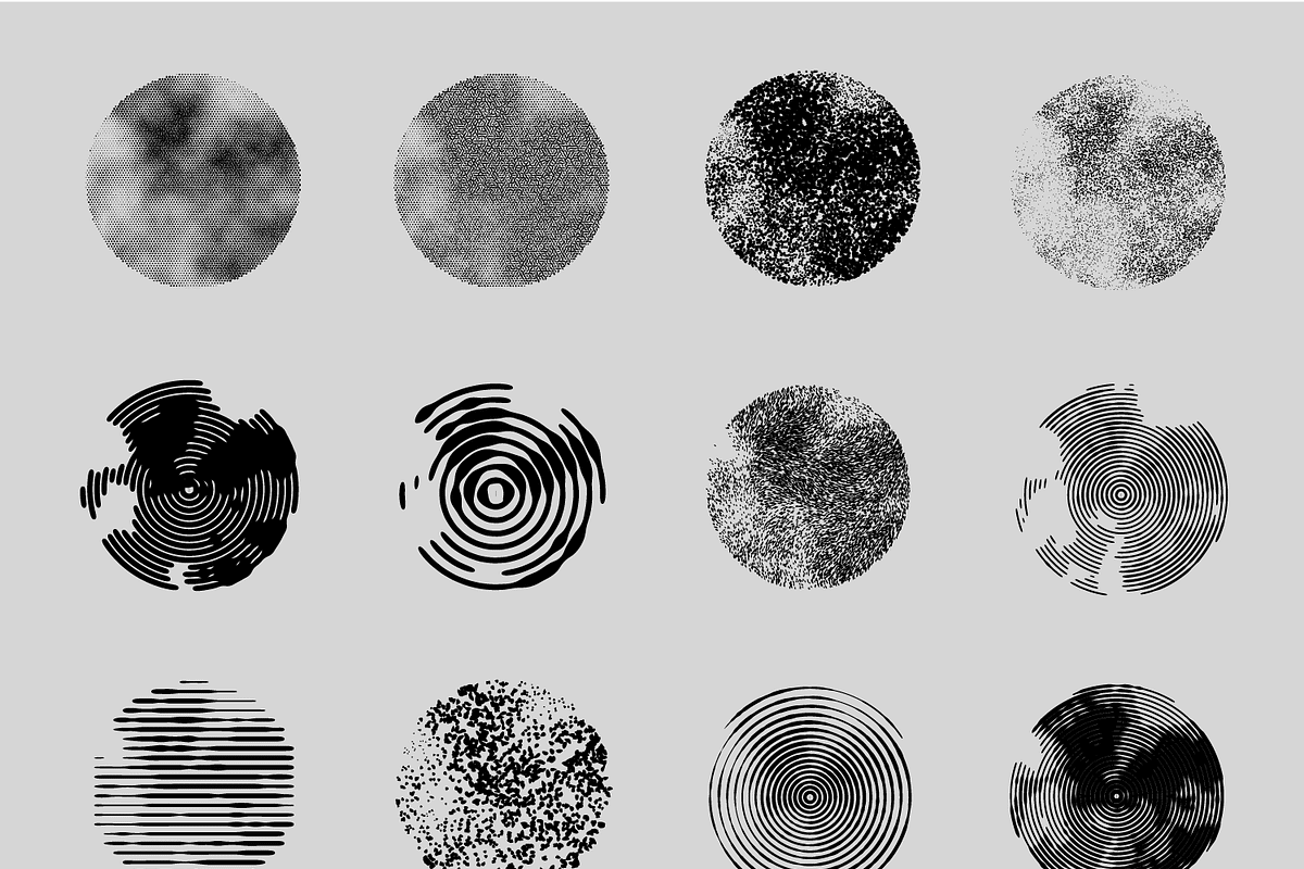 Circle Tones Vol. 10 | 20 Halftones, a Texture Graphic by invisiblelayer (Photo 2 of 5)