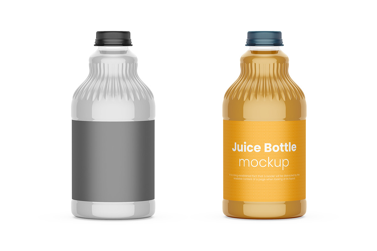Juice Bottle Mockup, a Packaging Mockup by Designbuys (Photo 1 of 2)