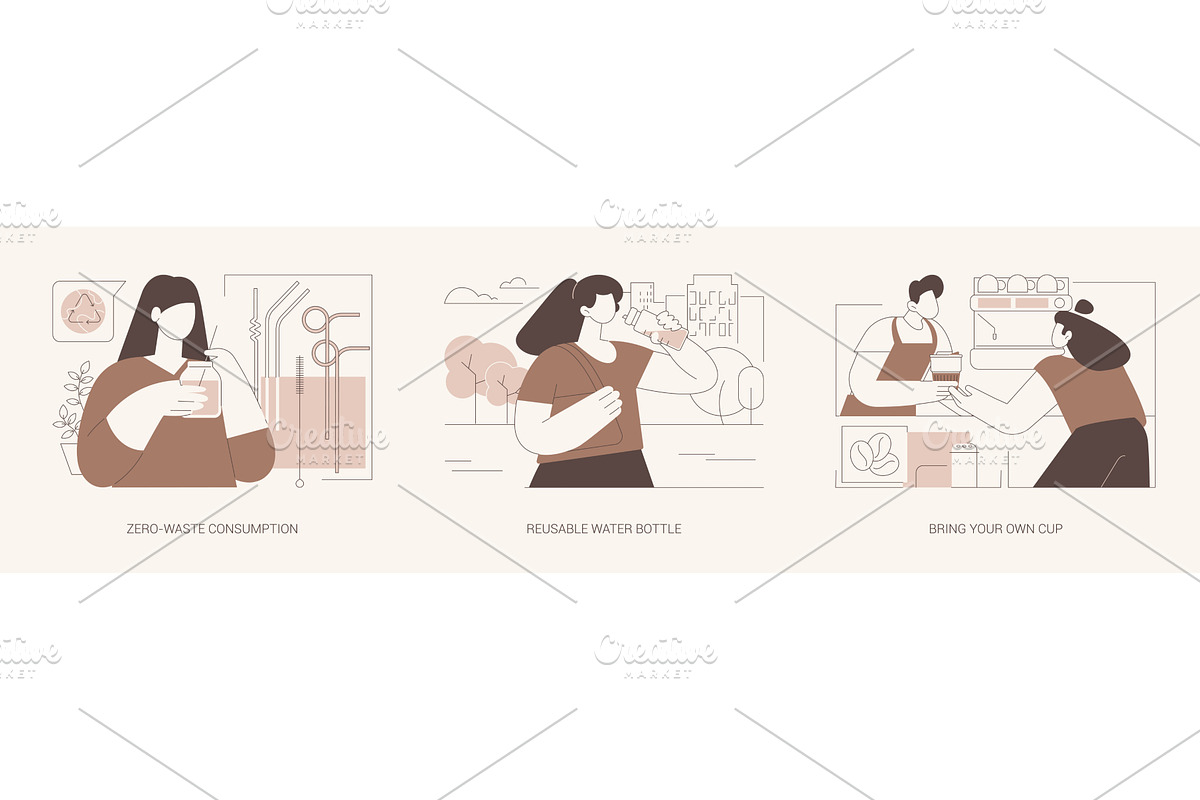 Zero-waste consumption isolated, a Person Illustration by Visual Generation
