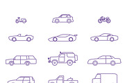 Car types set, an Outline Icon by Funky corner (Thumbnail 2 of 2)