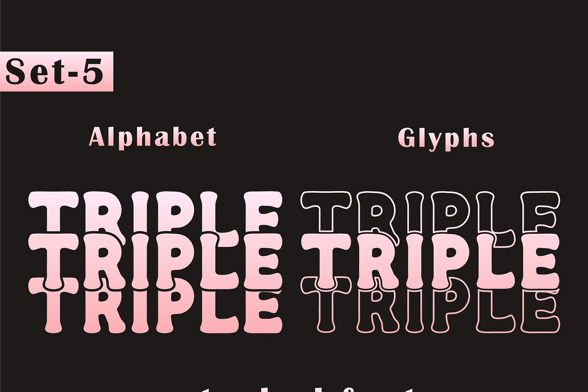 Wavy Stacked Bundle- Retro Font, a Serif Font by MaxArt Foundry (Photo 6 of 14)