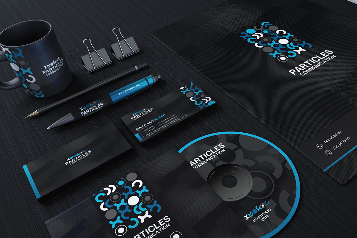 Black And Blue Corporate Identity, a Stationery Template by Marvel (Photo 5 of 5)