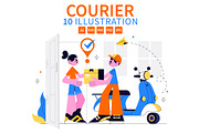10 Courier or Delivery Service, a Work Illustration by denayunebgt (Thumbnail 1 of 4)