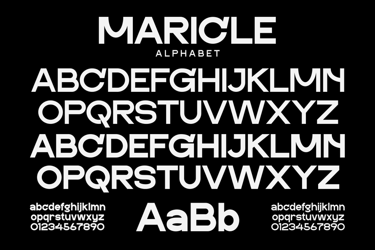 Maricle - A Modern Geometric Sans, a Sans Serif Font by Marvadesign (Photo 3 of 7)