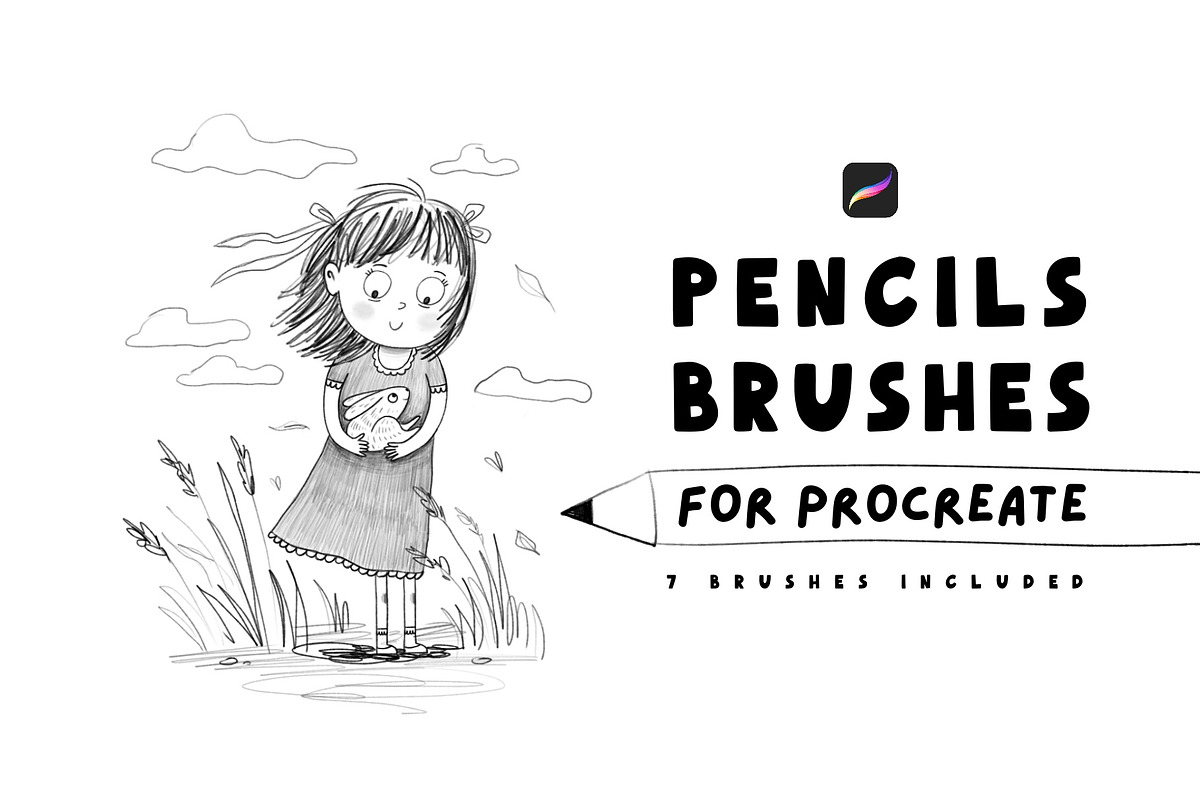 Pencils brushes for Procreate, a Brush Add-On by JuliyArt (Photo 1 of 5)