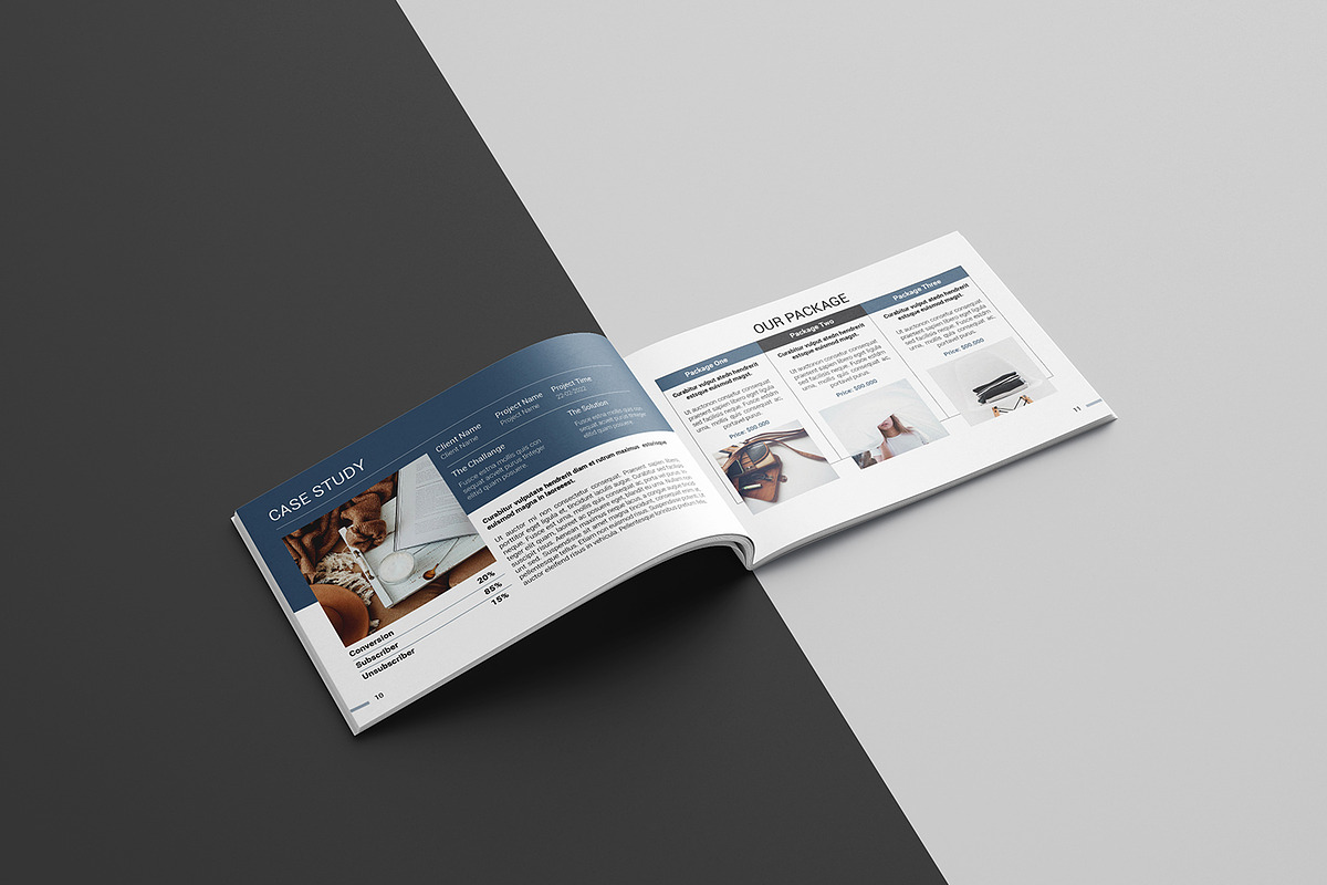 Service & Pricing Guide Template, a Brochure Template by Template Shop