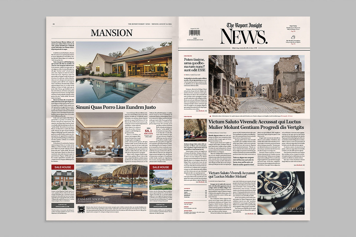 Classic Newspaper Template, a Magazine Template by BrandPacks (Photo 3 of 7)