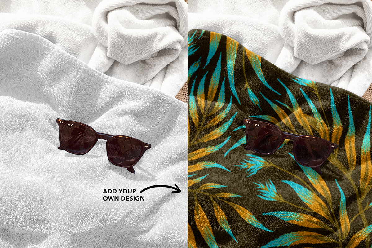 Beach Towel Mockup, a Household Mockup by Andrea Muller (Photo 3 of 7)