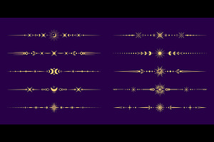 Celestial dividers, separators, a Decorative Illustration by Buch&Bee