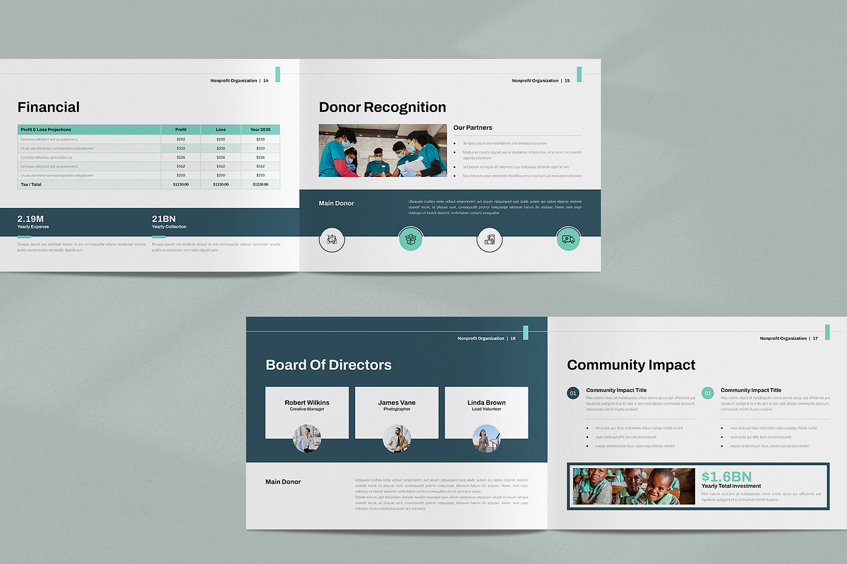 Nonprofit Org. Brochure Landscape, a Brochure Template by NorthPeak (Photo 7 of 11)