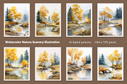 Watercolor Nature Illustration, a Decorative Illustration by Housui Patterns (Thumbnail 4 of 9)