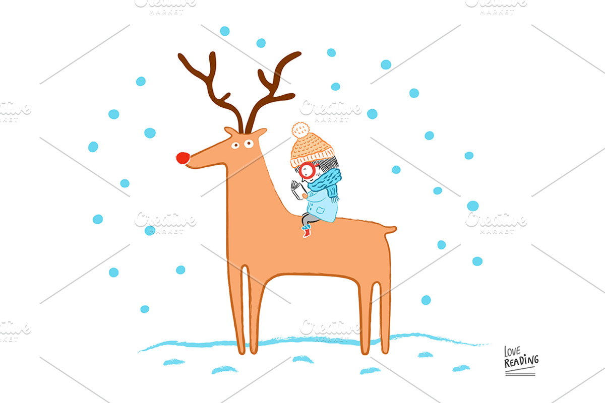 Little girl reading Collection 03, an Animal Illustration by Irene Loal (Photo 2 of 7)