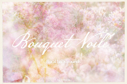 Bouquet Voilé Soft Floral Background, a Background Graphic by lerinartstudio