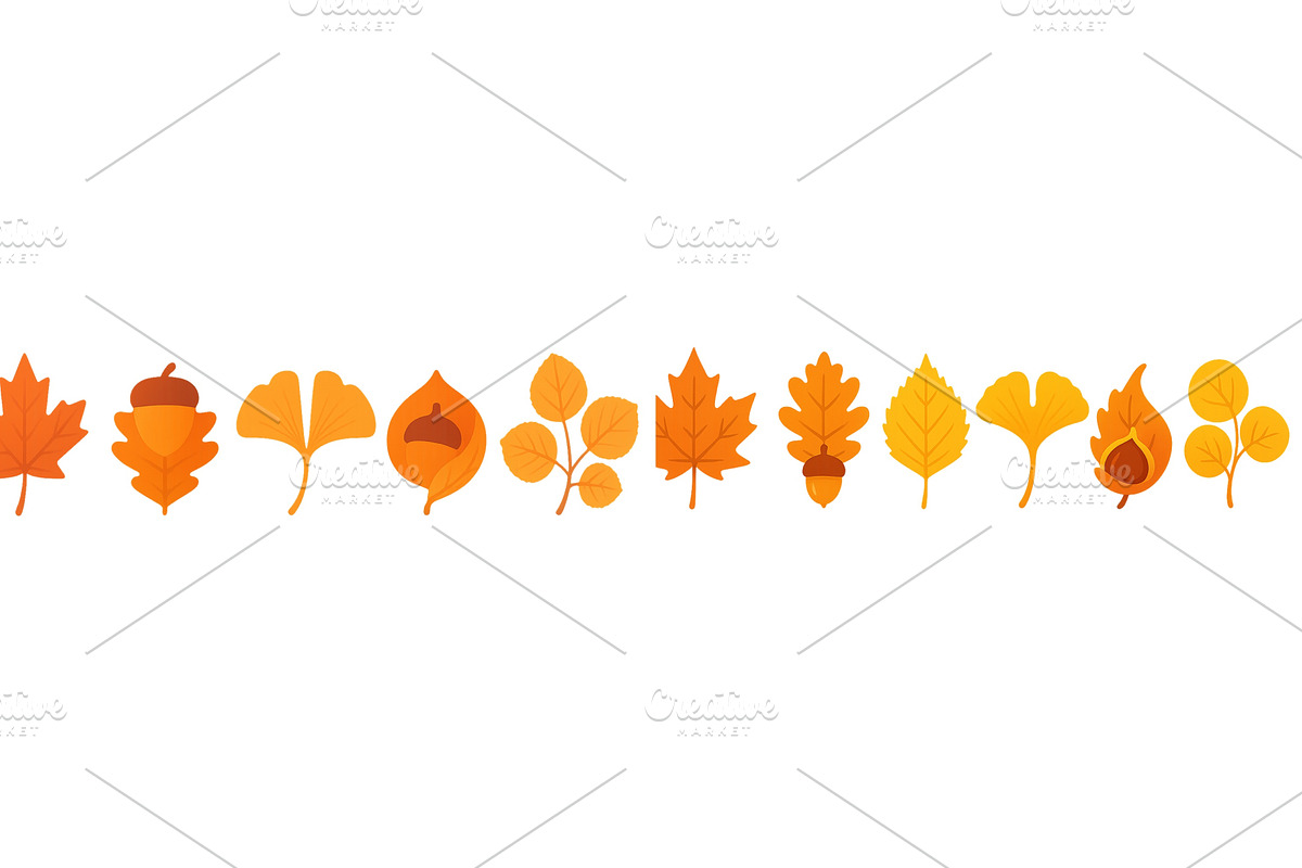 Autumn leaves display vibrant colors, an Object Illustration by ZinetroN