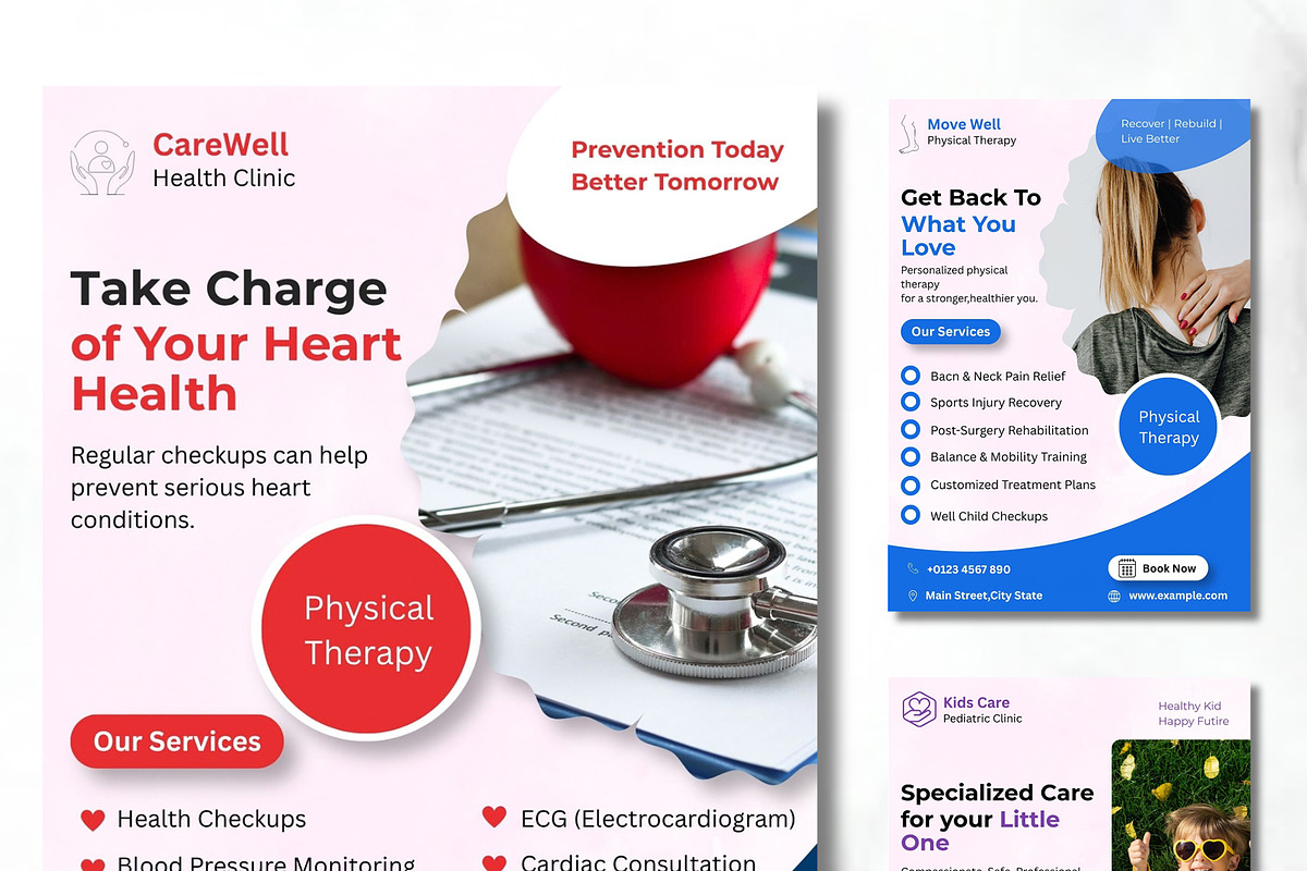 Clinic Flyer Template Editable Canva, a Flyer Template by Mohammad Sarfaraz (Photo 11 of 11)