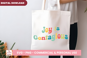 Joy Is Contagious SVG Cut Files