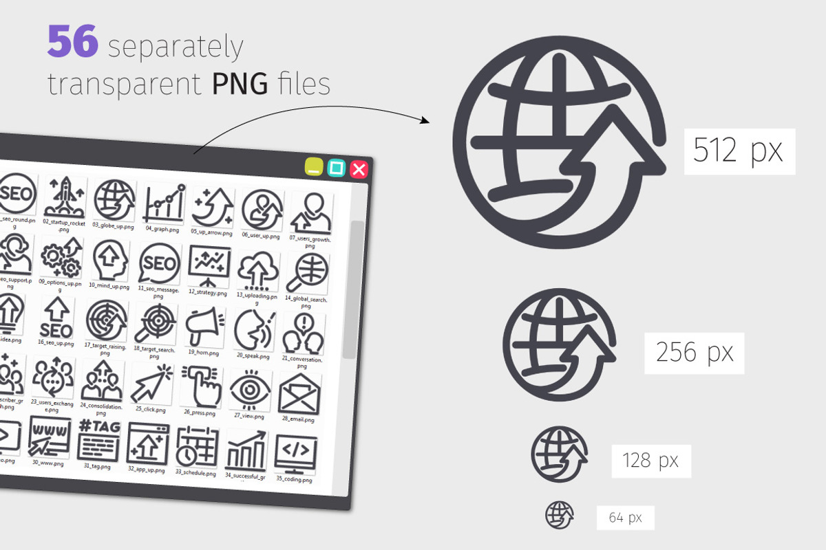 SEO Line Icons Set, an Outline Icon by Voysla's Shop (Photo 3 of 4)